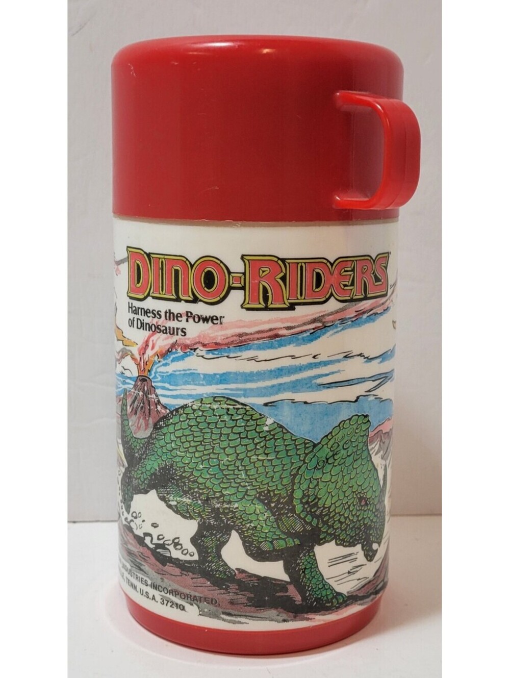Dino-Riders Thermos w/Cup Lid 1988 Aladdin Rare Vintage